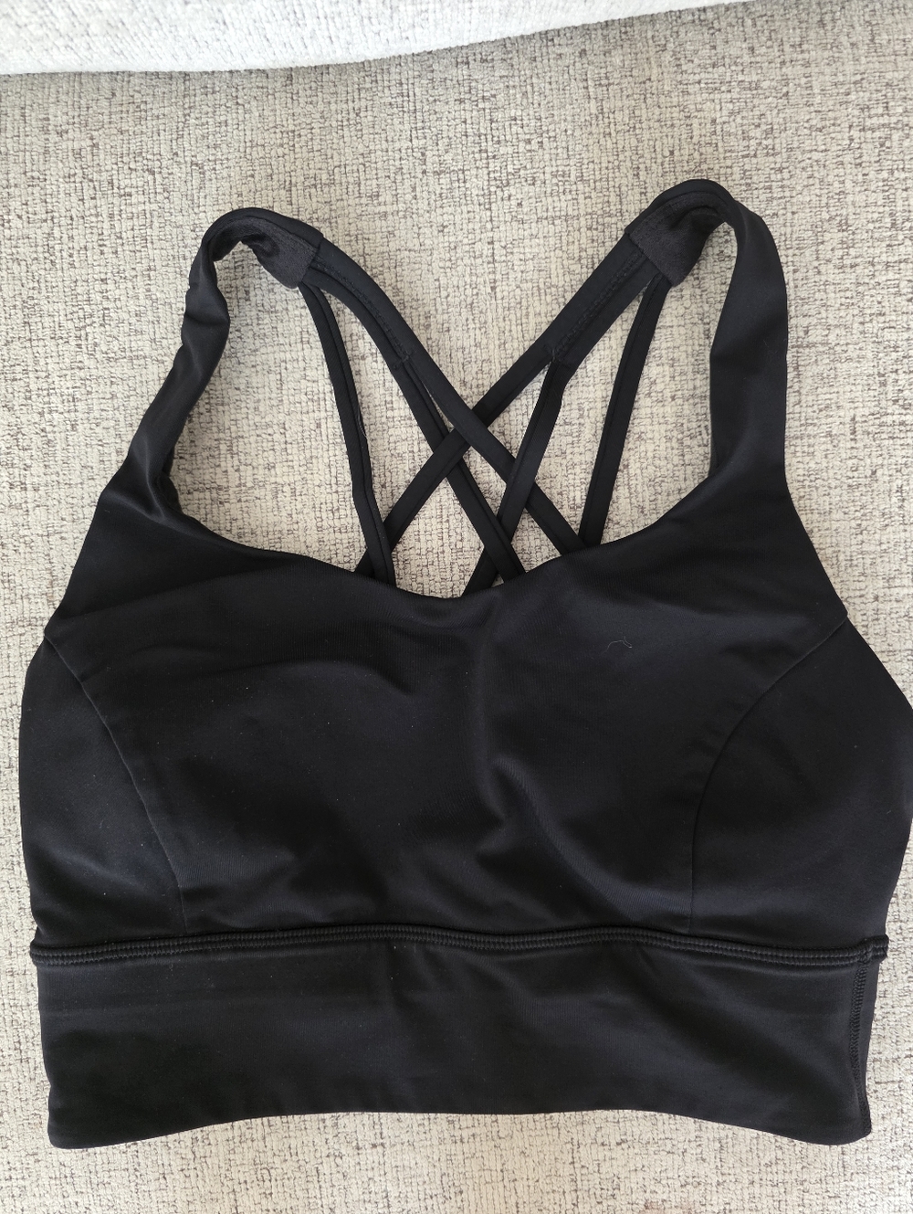Free To Be Serene Long Line Bra Size 6 Black Lululemon Pads Included